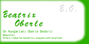 beatrix oberle business card